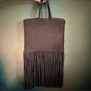 Rachel Comey “Raine” Black Fringe Tote Bag, New with Tags